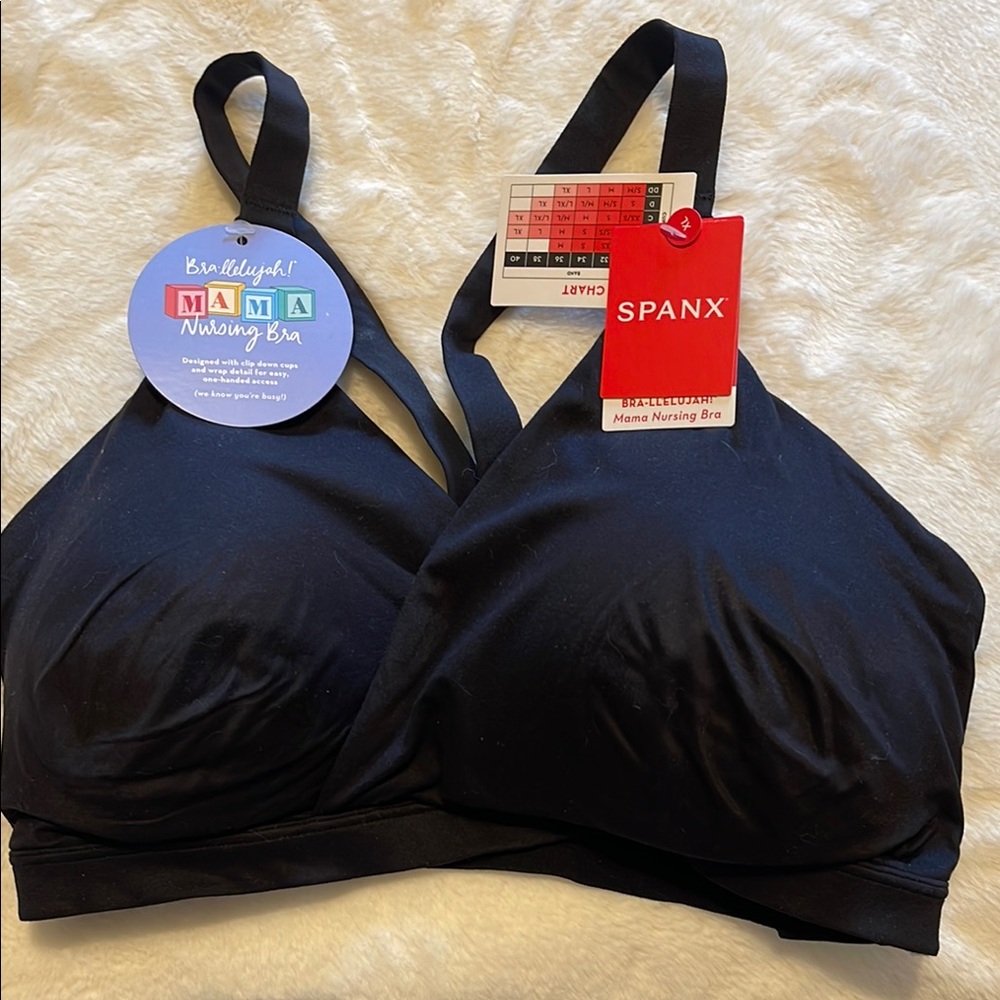 NWT - SPANX MAMA Nursing bra, black Sz XL